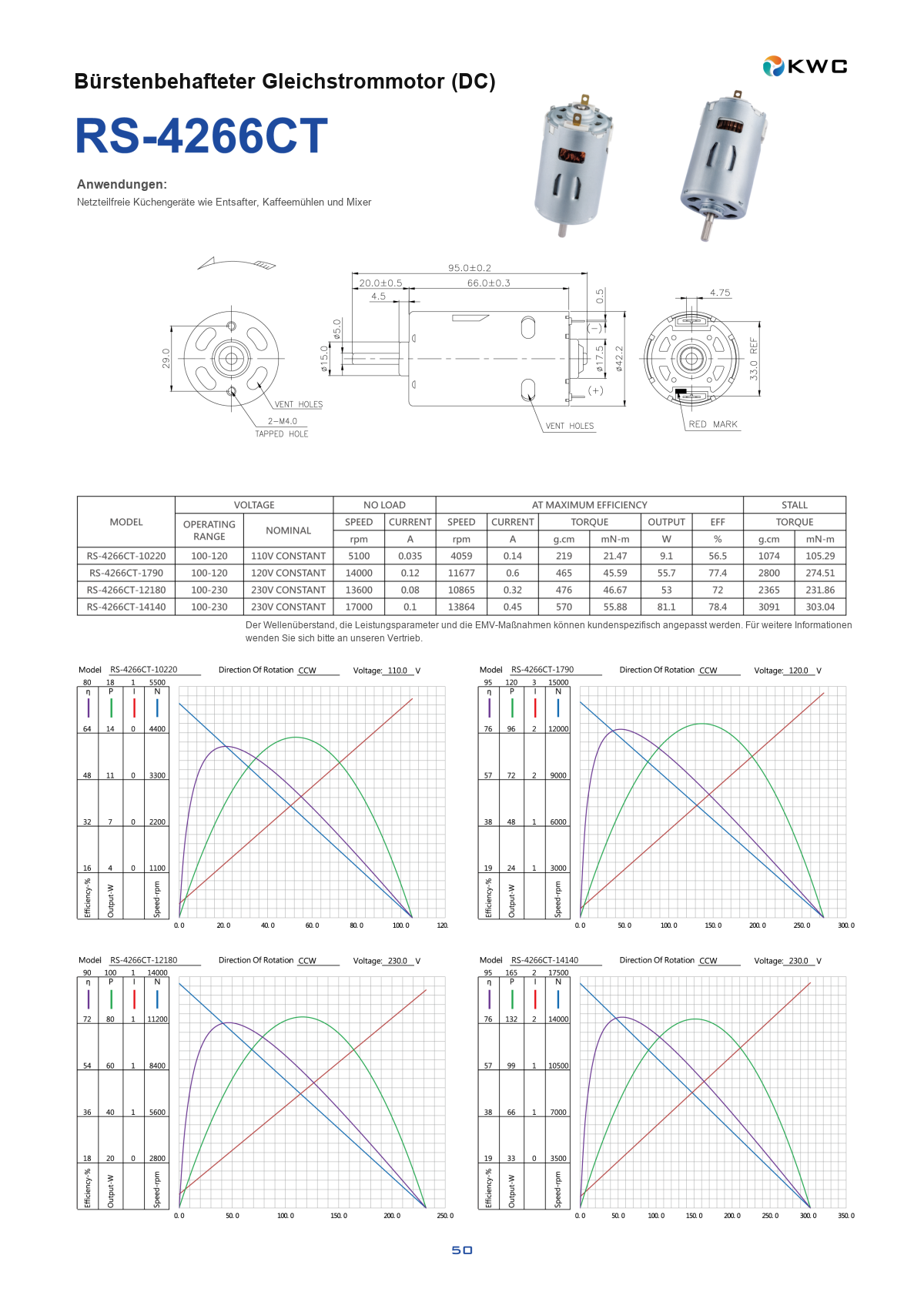 RS-4266CT: Maßzeichnung und technische Spezifikation